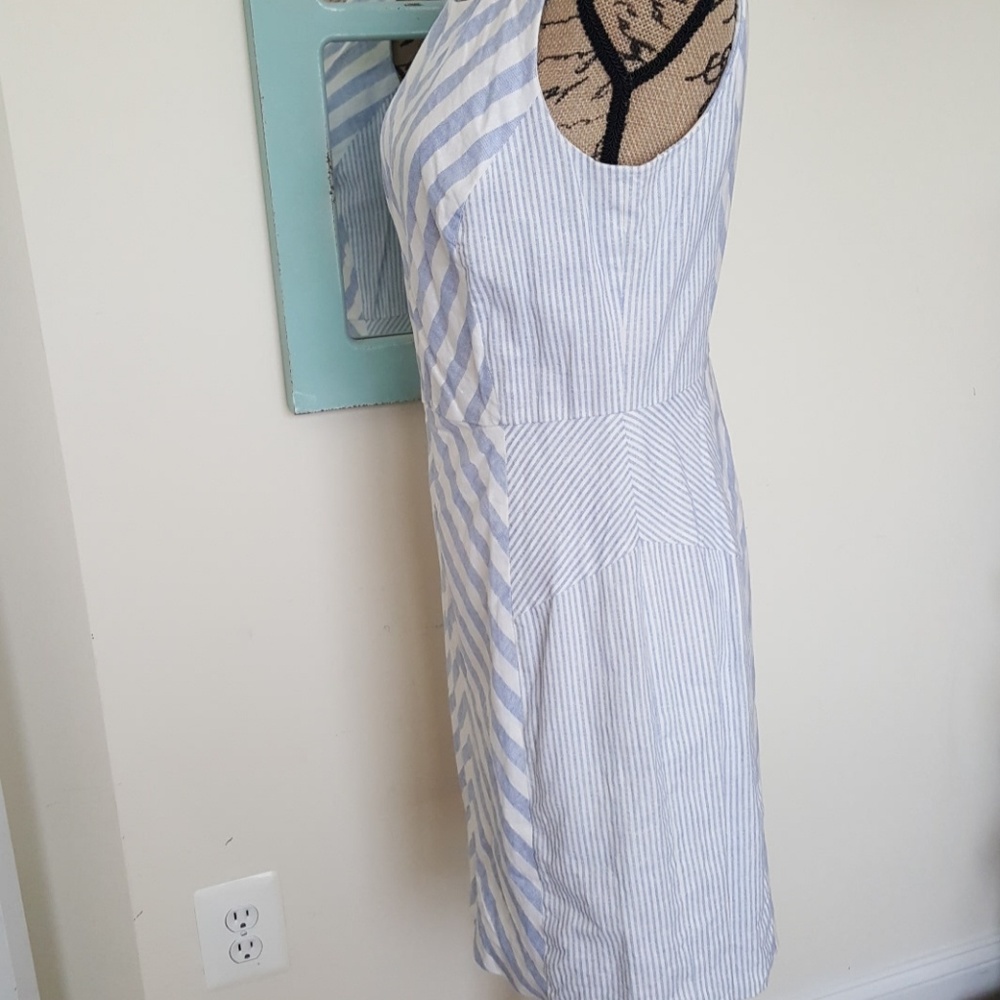 A.N.A nautical blue & white stripe dress - Picture 4 of 8